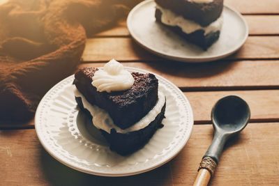 Close-up of cake on table