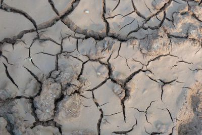 Full frame shot of cracked land