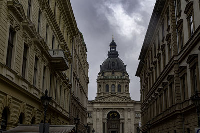 Low angle view of buildings against sky