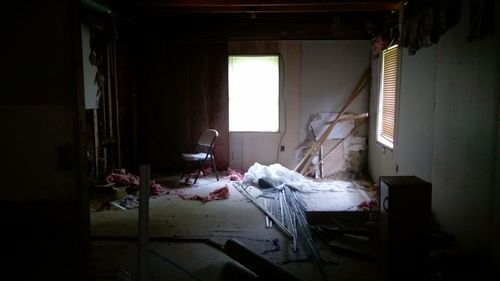 Interior of abandoned home