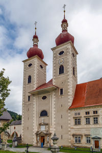 Low angle view of buildings against sky