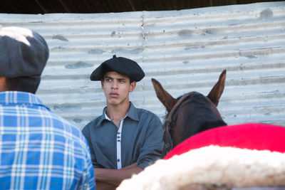 Argentinian gauchos in traditional festival