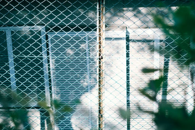 Chainlink fence against sky