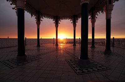 View of sea during sunset