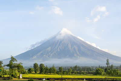 Scenic view of volcanic landscape