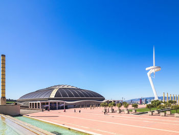 Built structure against clear blue sky