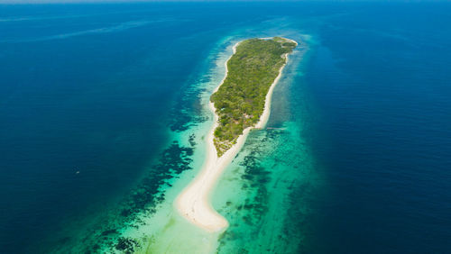 Little santa cruz island with a white beach. philippines,zamboanga.