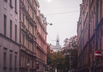 Low angle view of buildings against sky