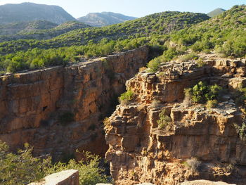 Scenic view of rock formations