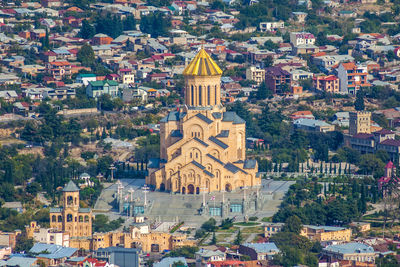 Aerial view of buildings in city