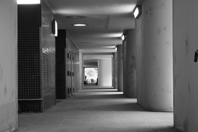 Empty corridor of building