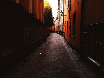 Narrow alley in city