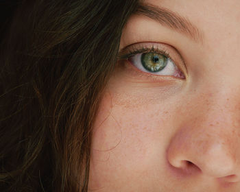 Close-up of green eye