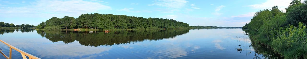 Panoramic view of lake against sky