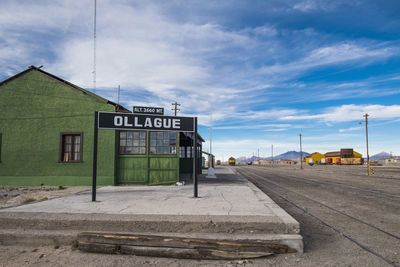 Train-station in the border town of ollague between chile and bolivia