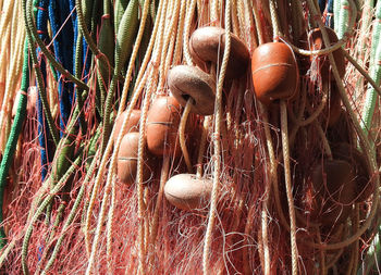 Close-up of fishing net