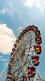 Low angle view of ferris wheel against sky