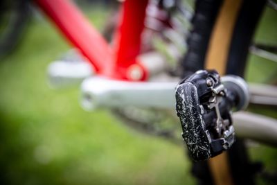 Close up of bicycle pedal