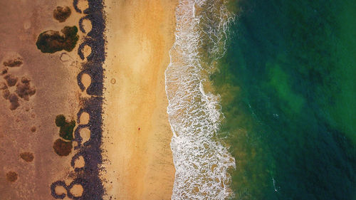 High angle view of beach