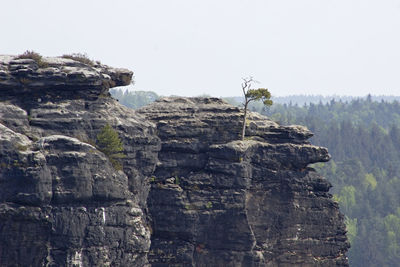 Rock formations against sky