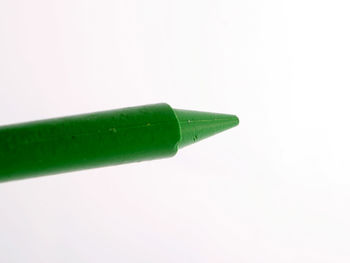 Close-up of leaf over white background