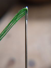 Close-up of needle