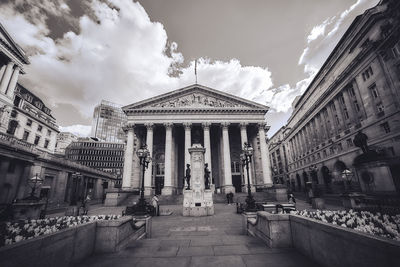 Low angle view of historic building against sky