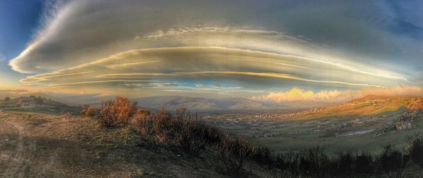 Panoramic view of landscape against sky