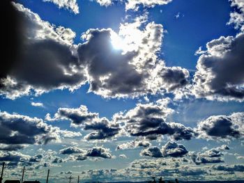 Low angle view of clouds in sky