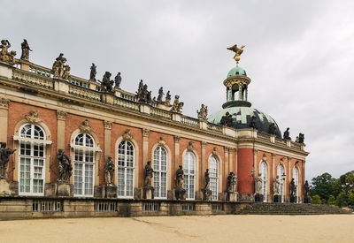 Low angle view of historical building against sky