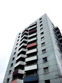 Low angle view of skyscraper against clear sky