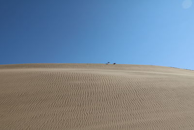 Low angle view of built structure against clear blue sky