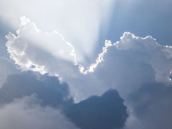 Low angle view of cloudy sky