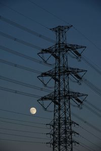 Low angle view of electricity pylon