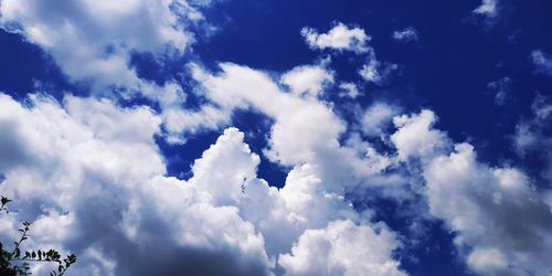 Low angle view of clouds in sky