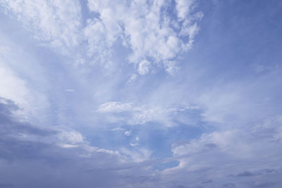 Low angle view of clouds in sky