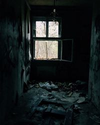 Interior of abandoned house