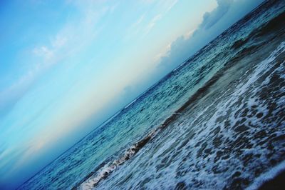 View of calm blue sea against the sky