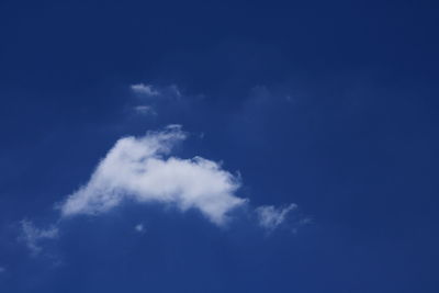 Low angle view of clouds in blue sky