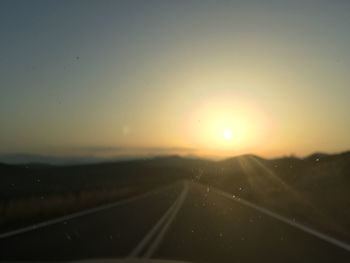 Country road at sunset