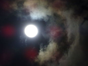 Low angle view of moon in sky