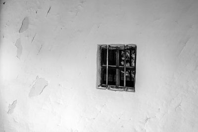 Abstract background of a small old window, black and white