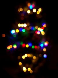 Defocused image of illuminated lights