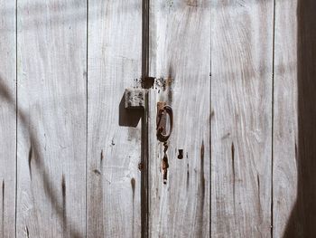 Close-up of closed door