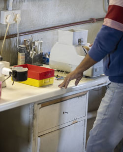 Man working in kitchen