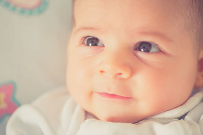 Close-up portrait of cute baby