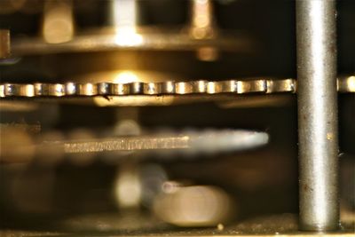 Close-up of text on metal grate