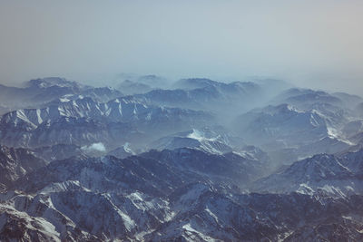 Scenic view of dramatic landscape against sky