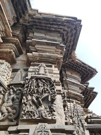 Low angle view of statue of temple