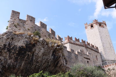 Low angle view of castle against sky